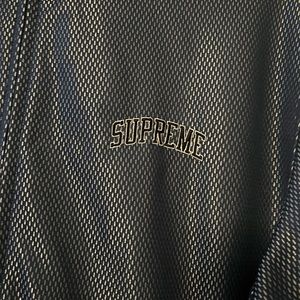 Supreme blue double mesh zip up jacket
